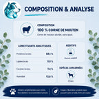 Corne de mouton naturelle - S