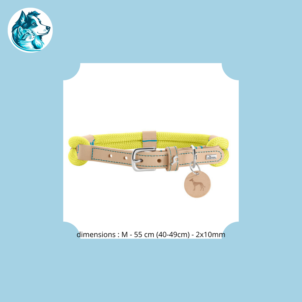 NORI Lime – Collier Corde & Cuir Premium
