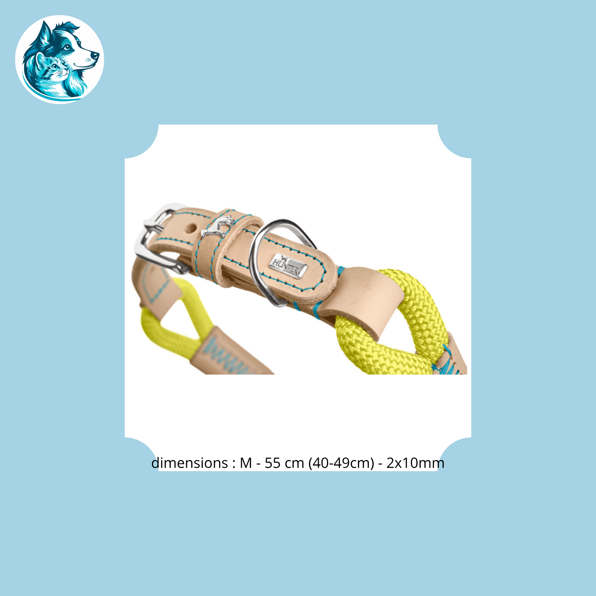 NORI Lime – Collier Corde & Cuir Premium