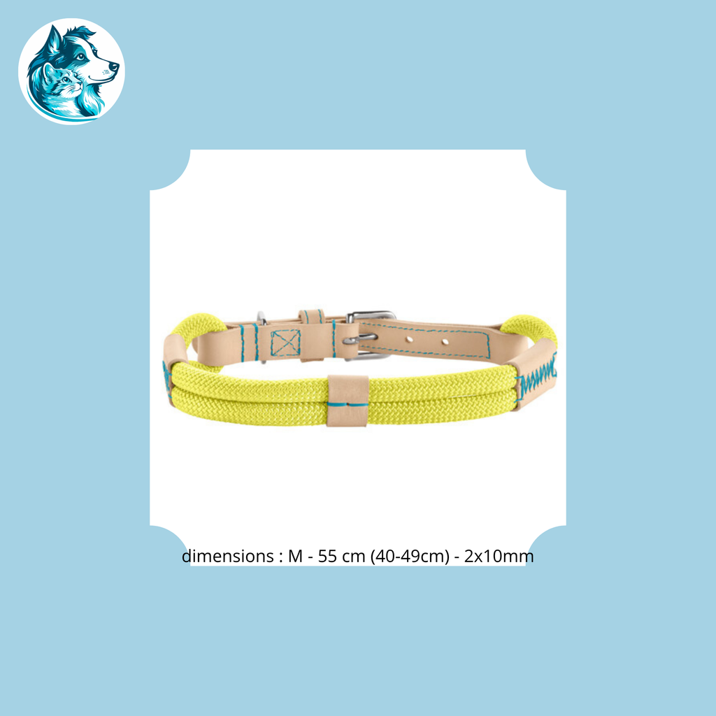 NORI Lime – Collier Corde & Cuir Premium