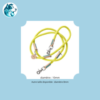 NORI Lime – Laisse Réglable Corde & Cuir Premium