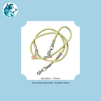 NORI Menthe – Laisse Réglable Corde & Cuir Premium
