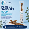 Peau de Sanglier naturelle - 50cm