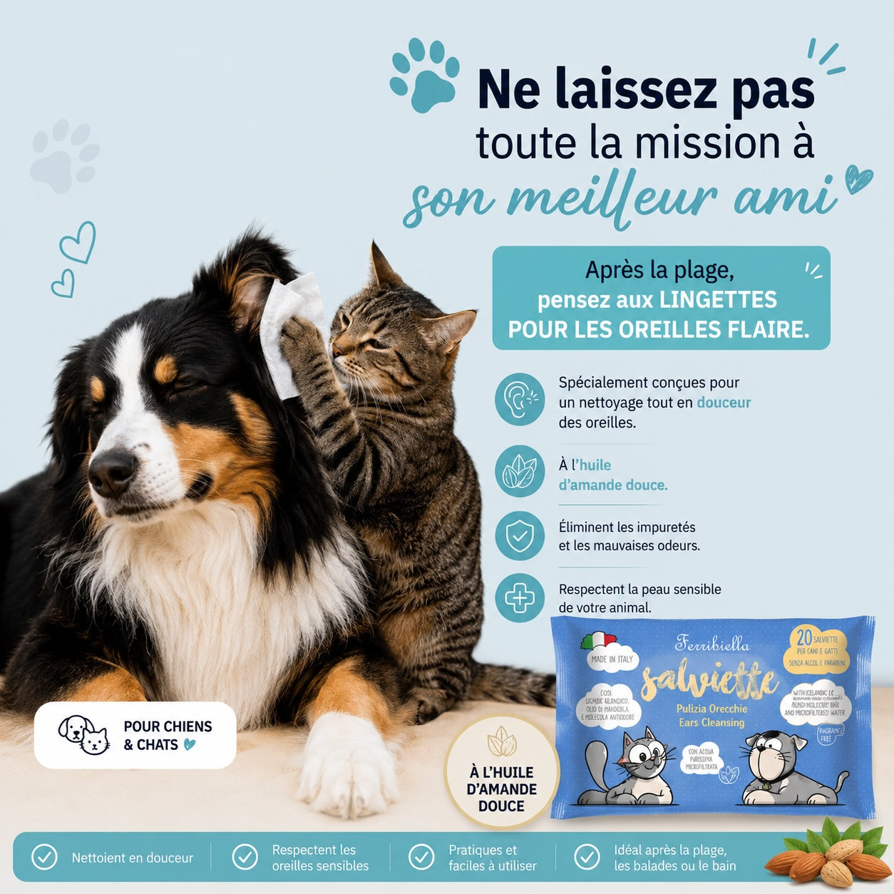 Trio de Lingettes Nettoyantes – SENSI, ORELI & LUCI